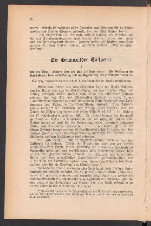 Die Grünwalder Talsperre