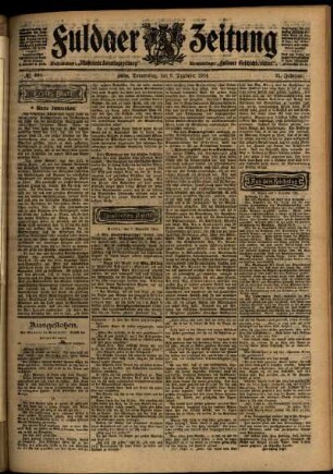 Erste Ausgabe vom Donnerstag, den 08. Dezember 1904.