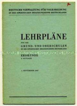 Erdkunde-Lehrpläne für die Grund- und Oberschulen
