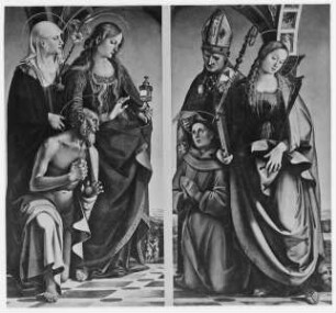 Bichi-Altar — Die Heiligen Augustinus, Katharina von Alexandria und Antonius von Padua