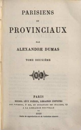 Parisiens et provinciaux, 2