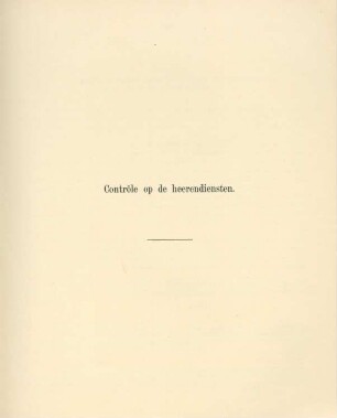 Contrôle op de heerendiensten