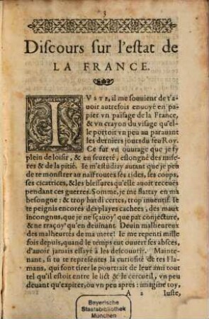 Discours sur l'état de la France
