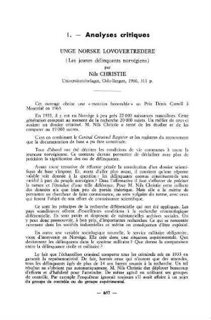 467-472, 1. Analyses critiques