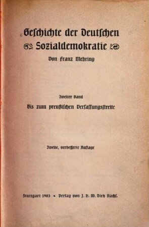 Geschichte der deutschen Sozialdemokratie, 2
