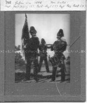 Darstellung von Soldaten der hessischen Infanterie, 1866