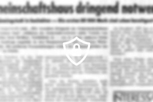 Gemeinschaftshaus dringend notwendig