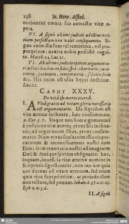 Caput XXXV. De vita & morte aeterna