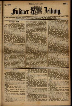 Ausgabe vom Mittwoch, den 04. Juni 1884.