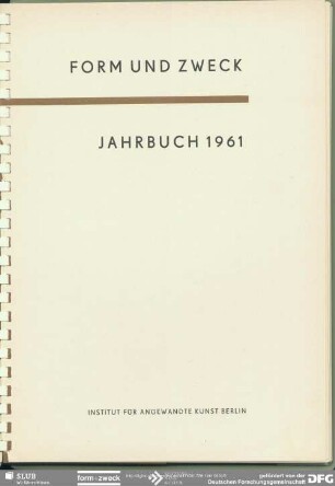 1961: Form + Zweck