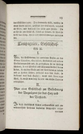Compagnien, Gesellschaften etc.