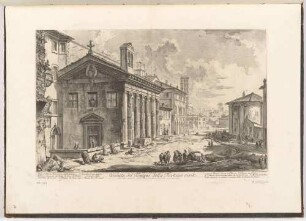 Veduta del Tempio della Fortuna virile (Der Tempel der Fortuna Virile in Rom), aus der Folge "Vedute di Roma"