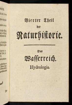 253-264, Vierter Theil der Naturhistorie: Das Wasserreich