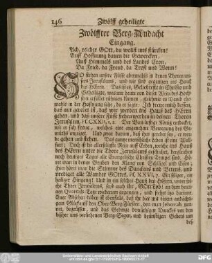 Zwölffter Berg-Andacht