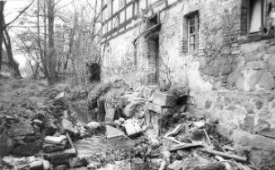 Crostwitz-Horka. Mittel- oder Schäfermühle, Rückfront, Detail