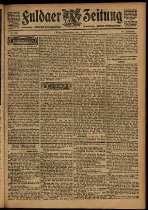Ausgabe vom Donnerstag, den 12. November 1903.