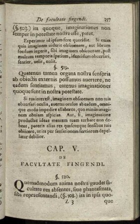 Cap. V. De Facultate Fingendi.