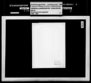 Entschädigungsakte (Teil des Testsamples): Frank, Elise, geb. Rosenstein