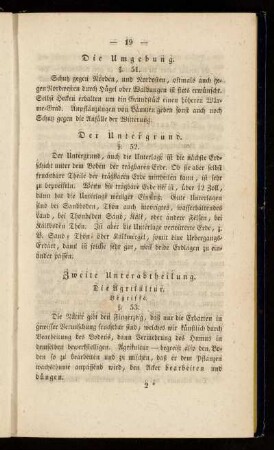 Zweite Unterabtheilung. Die Agrikultur.