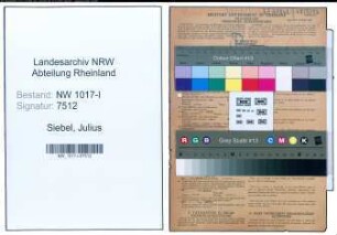 Entnazifizierung Julius Siebel , geb. 16.09.1897 (Milchverteiler)