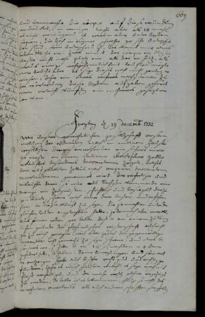 Freytag d 19 Decemb. 1732