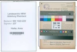 Entnazifizierung Anna Harke , geb. 03.10.1905 (Haendlerin)