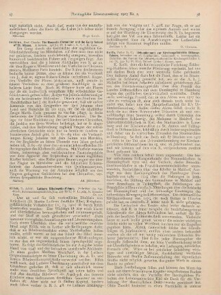 38-39 [Rezension] Rolfs, C., Urkundenbuch zur Kirchengeschichte Dithmarschens, besonders im 16. Jahrhundert
