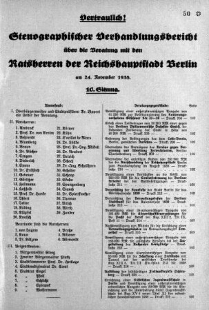10. Sitzung, 24. November 1938