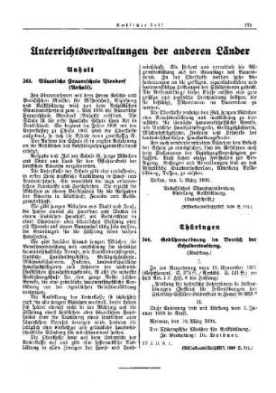 Bäuerliche Frauenschule Biendorf (Anhalt) : [Amtliche Erlasse der Unterrichtsverwaltungen der anderen Länder] ; [Anhalt] ; [Amtlicher Teil]