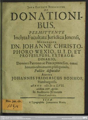 De donationibus