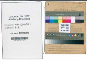 Entnazifizierung Bernhard Jansen , geb. 12.03.1892 (Vorarbeiter)