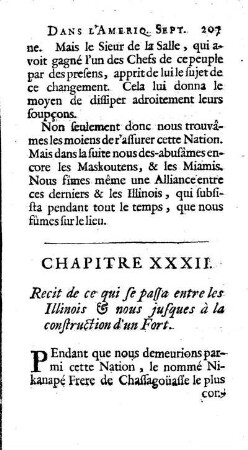 Récit de ce qui se passa entre les Illinois ] nous jusques à la construction d` un Fort.