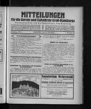 Jahrgang 1925, Hamburg, den 15. November, Nummer 46