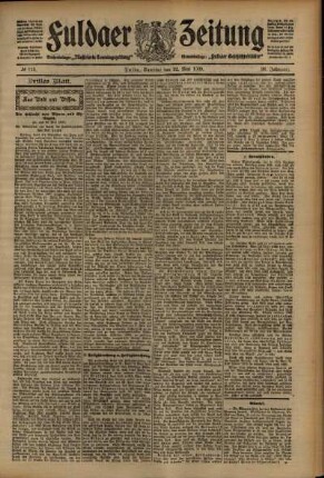 Dritte Ausgabe vom Samstag, den 22. Mai 1909.