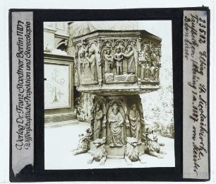 Elbing, St. Nikolai,Elbing, St. Nikolai, gotische Bronzetaufe