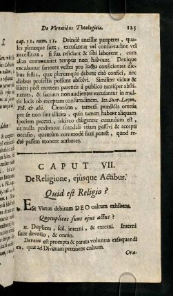 125-130, Quid est Religio? Est Virtus debitum Deo cultum ...