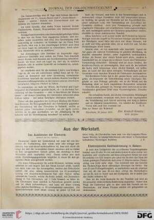Elektrolytische Goldbestimmung in Bädern