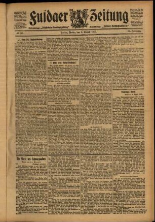 Ausgabe vom Freitag, den 09. August 1907.