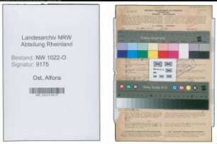 Entnazifizierung Alfons Ost , geb. 14.05.1909 (Arzt)