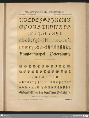 Fraktur- und Antiqua-Schriften