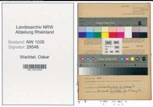 Entnazifizierung Oskar Wachtel , geb. 04.02.1901 (Bergmann)