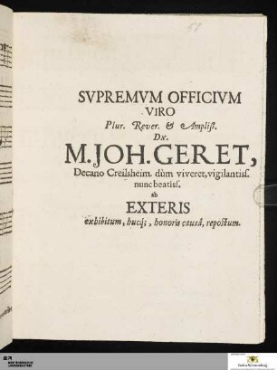 Supremum Officum Viro