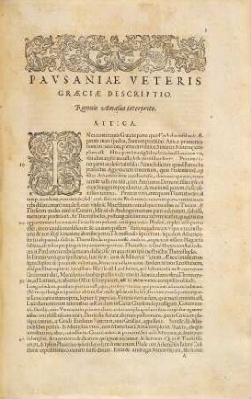 Pausaniae De veteris Graeciae regionibus commentarii luculentissimi : Cum tribus rerum et verborum indicibus amplissimis