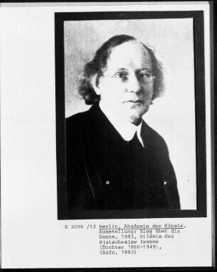 Aufnahme von Wjatscheslaw Iwanow (1866-1949), Dichter