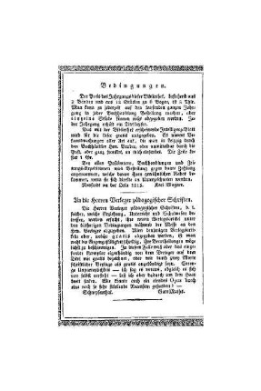 An die Herrn Verleger pädagogischer Schriften