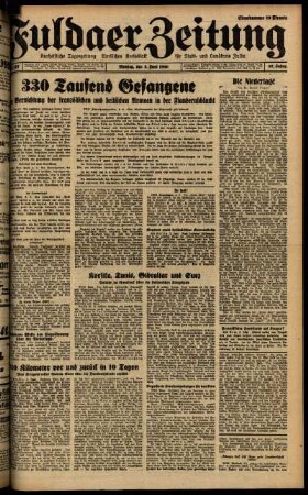 Ausgabe vom Montag, den 03. Juni 1940.