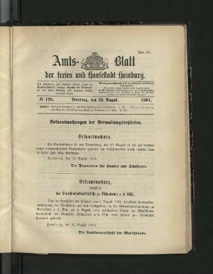 No. 128, 23. August 1904.