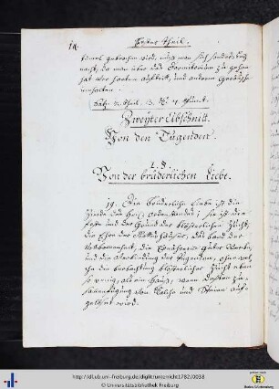 II. Abschnitt. Von den Tugenden.