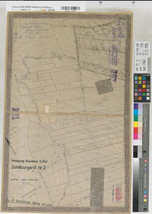 Darup (Nottuln), Limbergen (Nottuln), Rorup (Dülmen), Umlegung Gladbeck, Schätzungsriß Darup Flur 3