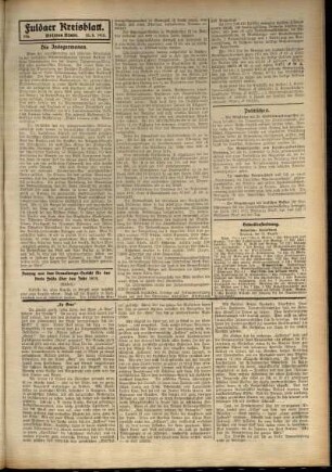 Dritte Ausgabe vom Samstag, den 23. August 1913.